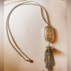 Kendra Scott Gold Filigree Rayne Tassel Necklace